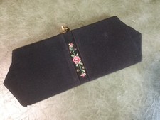 Vintage 50s Black Grossgrain