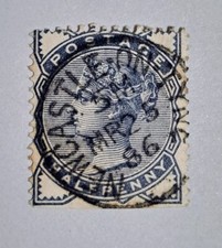 GB 1883 QV Half Penny slate