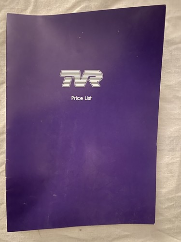 Tvr price guide brochure book - price,