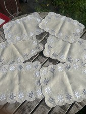 Vintage Lefkara Cypriot Table Linen  Place Mat X 6