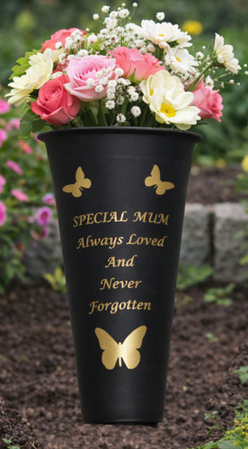 Mum memorial grave vase - grave,