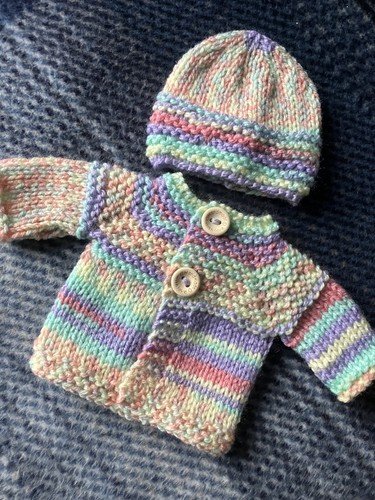 Hand knitted dolls clothes fit - knitted,