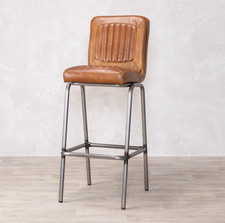 DARK TAN LEATHER STOOLS