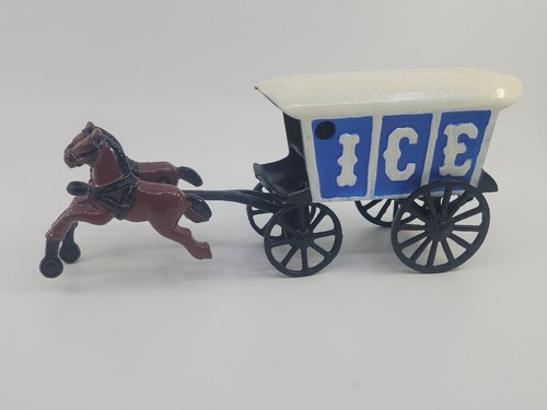 Vintage cast iron horse - cast, drawn