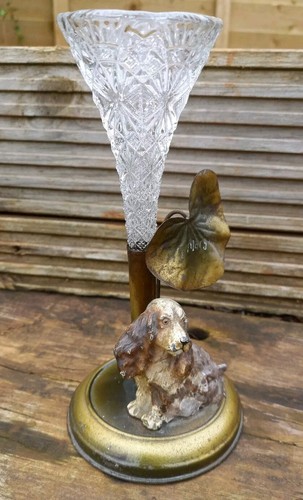 Antique single brass epergne - antique,