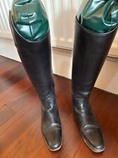 Sergio Grasso Ladies Long Leather Riding Boots Size 37N with boot bag and tree