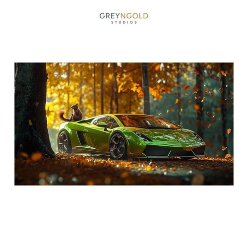 Green lamborghini gallardo - green,