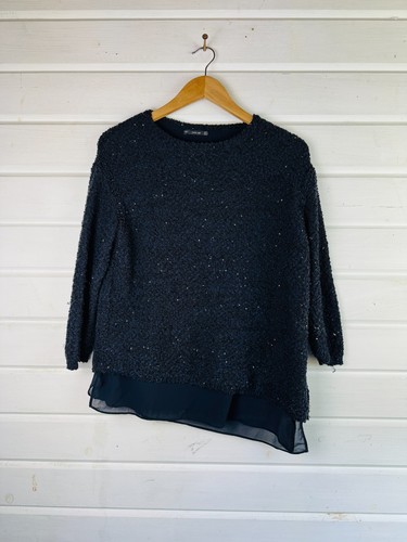 Zara navy boucle - zara,