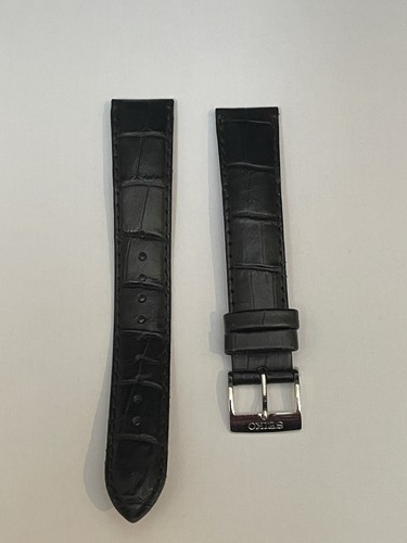 Seiko 18mm black - seiko, calf