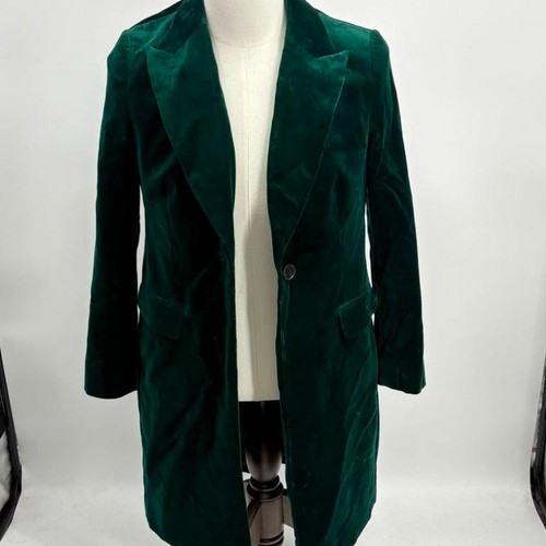 Boden green velvet blazer - green,