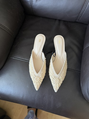 Zara mule heel shoes with - zara,