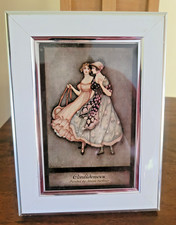 Jennie Harbour Raphael Tuck Oilette De Luxe Postcard-" Confidences"-with Frame