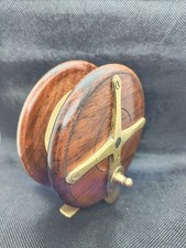 Antique 4" Nottingham-style Fishing Reel Brass Starback On/Off Ratchet. Working