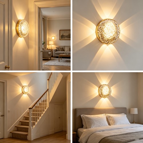 Modern crystal wall light - modern,