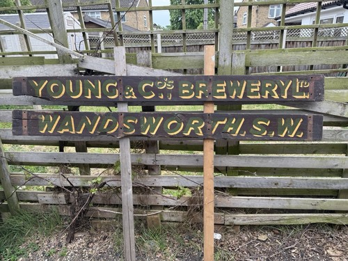 Vintage young brewery sign - young,