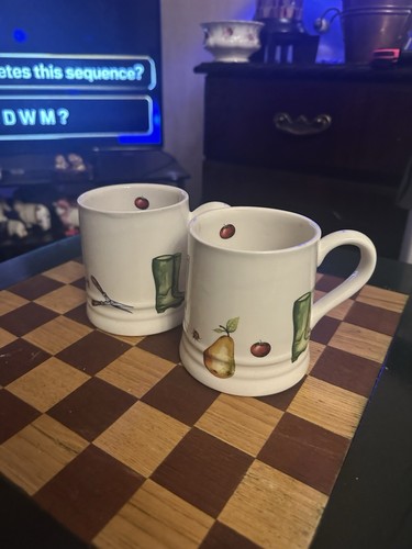 Vintage pair gardener mugs - vintage, of