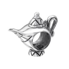 925 Sterling Silver Aladdin Lamp Charm Bead 