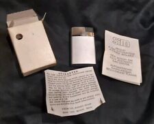 Vintage Lighter Sim Austrian Silver Tone Boxed Part Satin Finish Untested