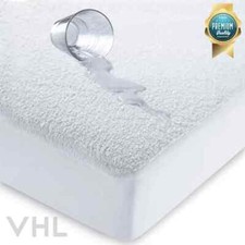 WATERPROOF Terry Towel Mattress Protector Non-Allergenic Bed Cover Fitted Sheet