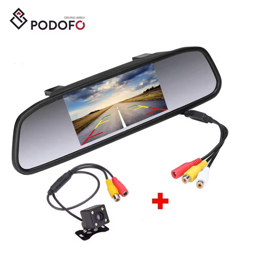 Car rear view mirror - 4.3'',