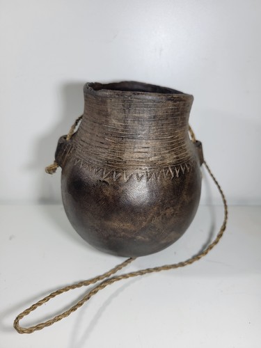 Antique african wooden jug - antique,