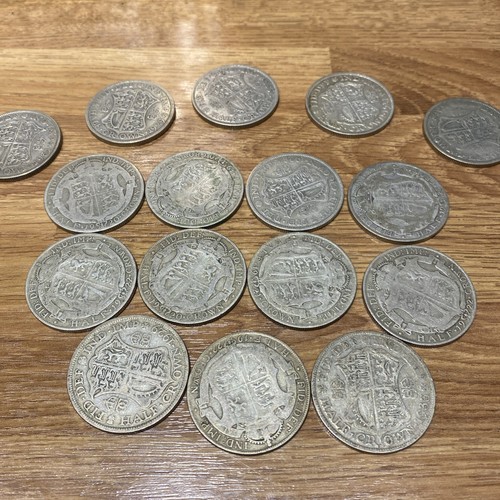 Silver half crown coin - half,