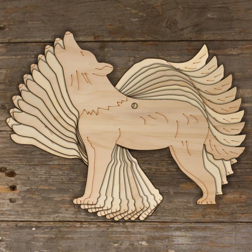 10x wooden standing howling - standing,