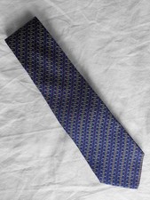 HERMES tie - 100% Silk - Blue