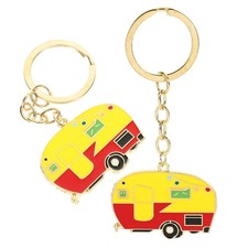  2 Pcs Camper Keychian Camping Accessories for Travel Trailer Gifts
