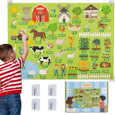 Fuzzy Felt Board with 92