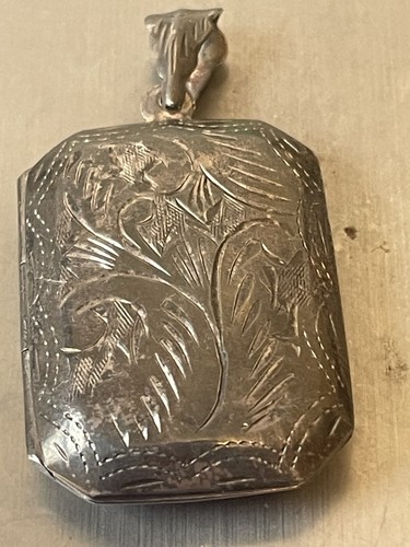 Vintage sterling silver locket - silver,