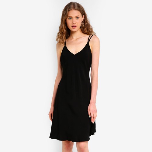 Jack wills black crepe - ex, slip