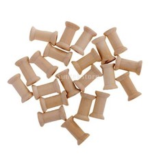 100 Pieces Wholesale Wooden Empty Thread Spools Reels Bobbins for Sewing Ribbons