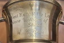West Kent Rifle Prince William of Wales silver plate trophy, trophies