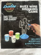 Buzz Wire Drinking Challenge Game with 4 Shot Glasses Gifts for Adults