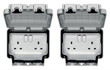 2 x Hager WXPSS82 Weatherproof