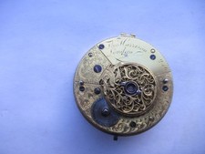 18th century good quality fusee cylinder movement thomass harrison london 1790s