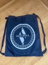 New Skechers Navy Blue Draw String Shoe Bag Kit Bag 