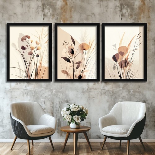 Beige brown wall art neutral - beige,