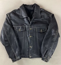 Vintage Leather Trucker Jacket