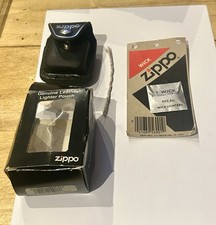 Limited Edition Black Leather Zippo Lighter Case And Spare Wicks
