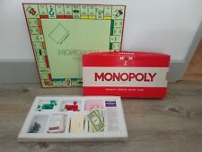 Vintage Waddingtons Monopoly 1960 s 50s near complete Used Red White retro game 