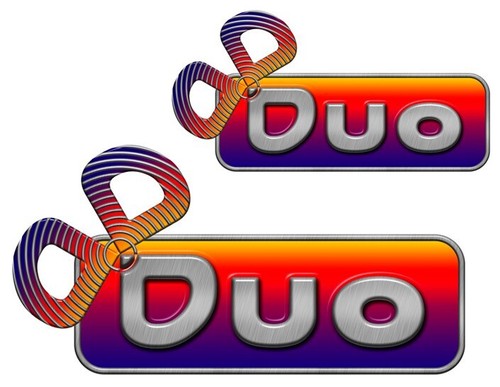 Two duo designer stickers for - duo,