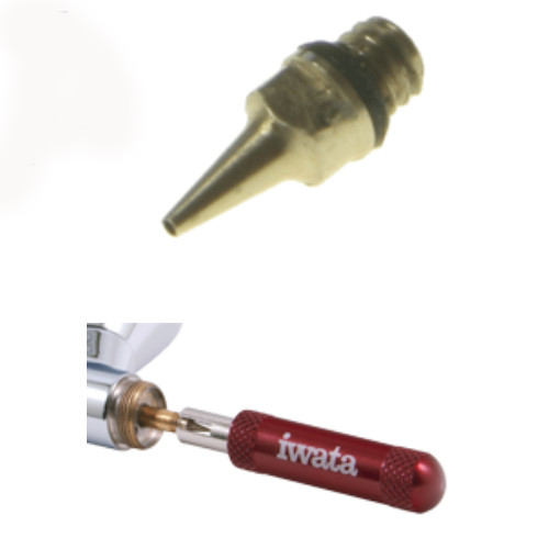 Nozzle with ring for - with, an