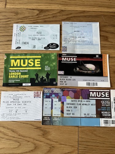 Muse ticket concert stubs - concert,