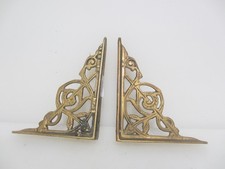 Vintage Brass Shelf Brackets