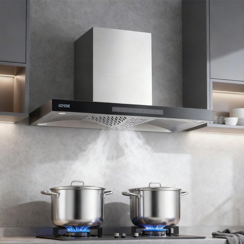 90cm stainless steel - 90cm, chimney