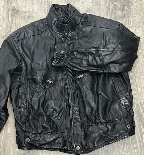 Vintage leather jacket 80s - leather,