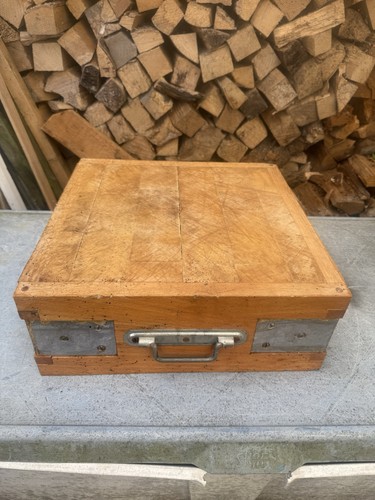 Antique wooden butchers block - wooden,