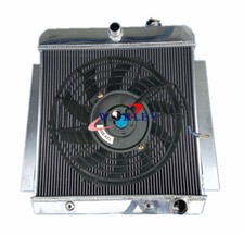 Alu Radiator + FAN For Chevy C-/K-Series Pickup Truck GMC 100 150 V8 1955-1959